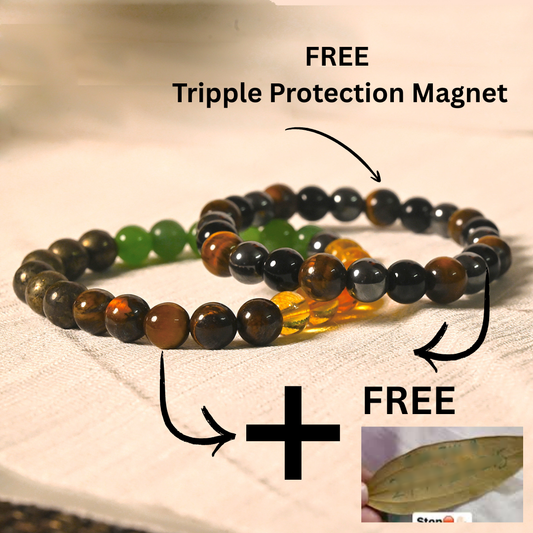 Money Magnet + Triple Protection Bracelet [Money Protection Combo]