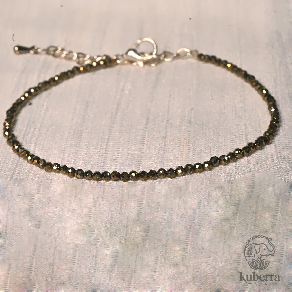 Authentic  Raw Pyrite Anklet