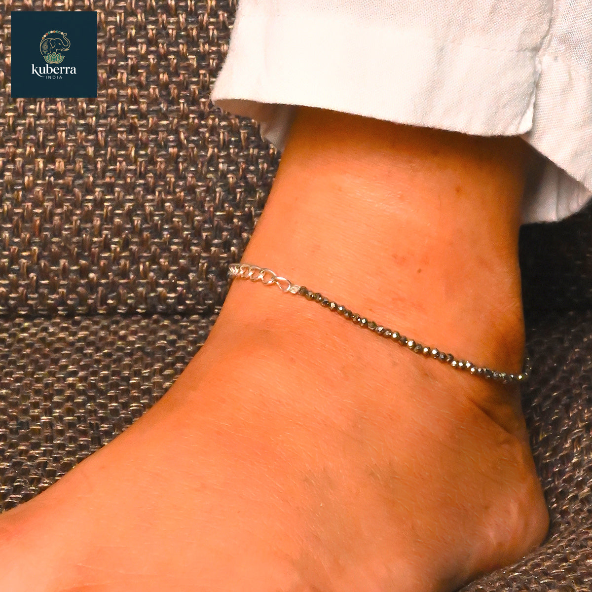 Authentic  Raw Pyrite Bracelet + Pyrite Anklet [Vyaapaar Bridhi Combo]
