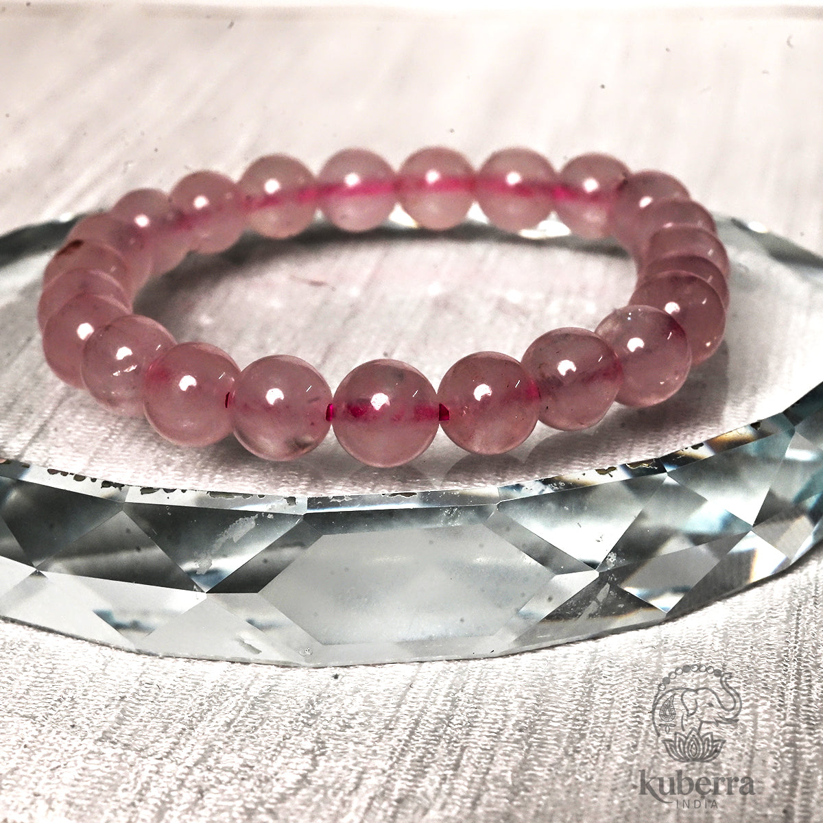 Authentic  Rose Quartz Bracelet[Attracts Love & Relationship]