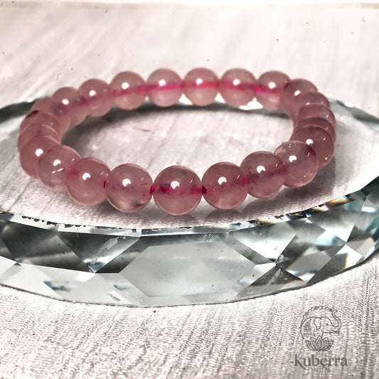 Authentic  Rose Quartz Bracelet[Attracts Love & Relationship]