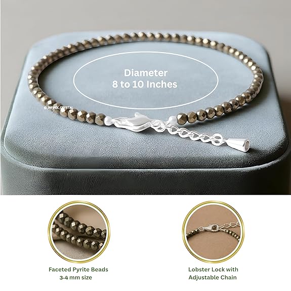 Authentic  Raw Pyrite Anklet